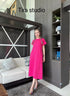 TIRA Round Neck Half Sleeves Mid Length Dresses